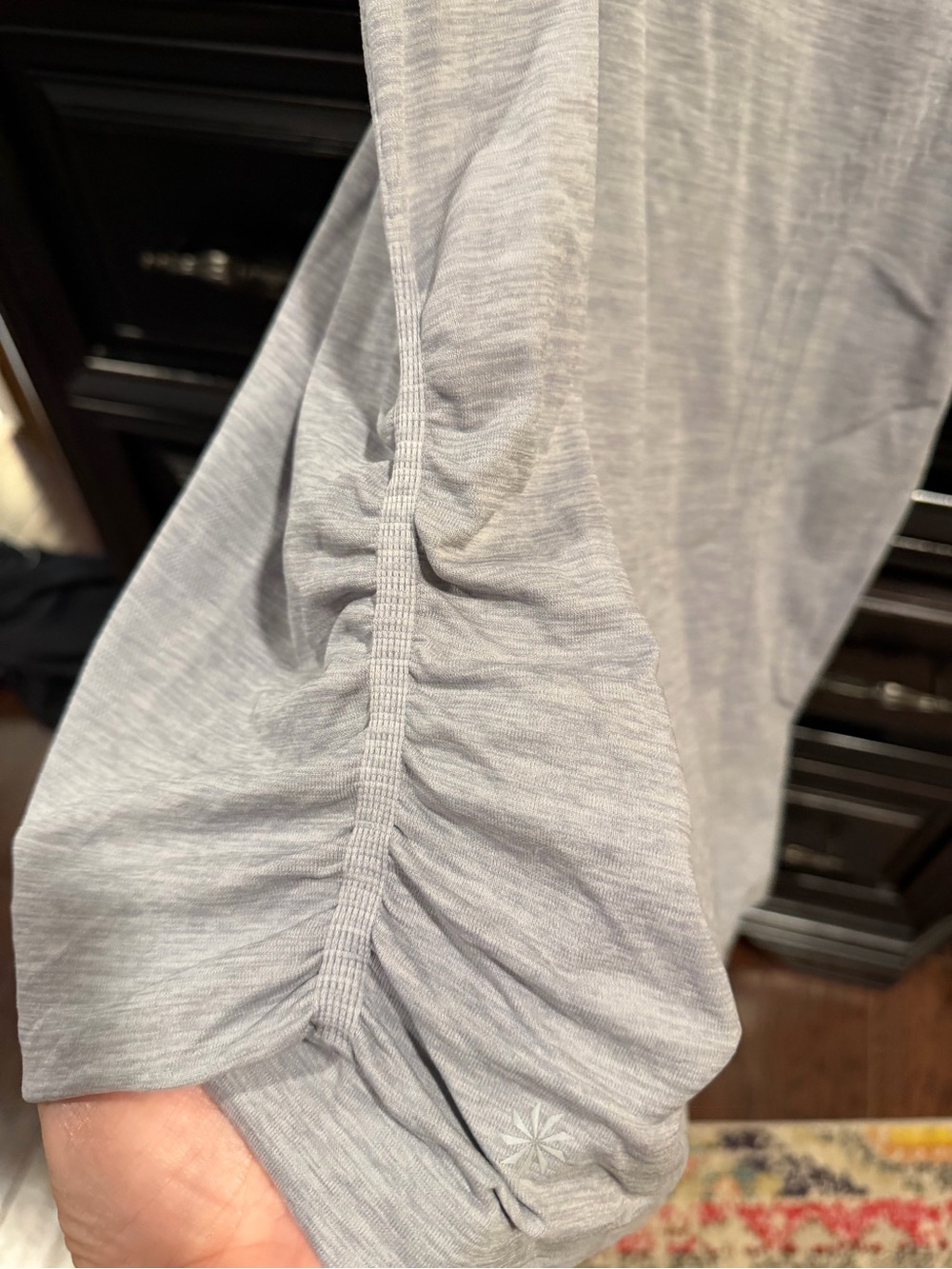 Athleta Light Gray Racerback Tank Top - Picture 3 of 4